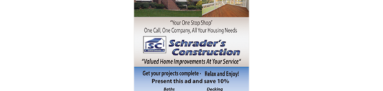 Door Hanger – Schrader’s Construction
